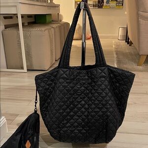MZ Wallace Quilted Metro Tote Large - Black - Pre-Loved - Like New!